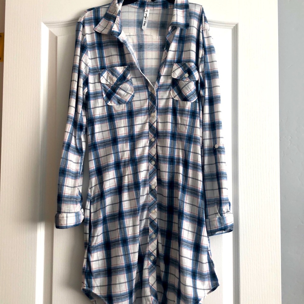 Tunic dress button down.